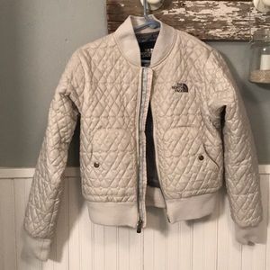 North face cropped bomber jacket